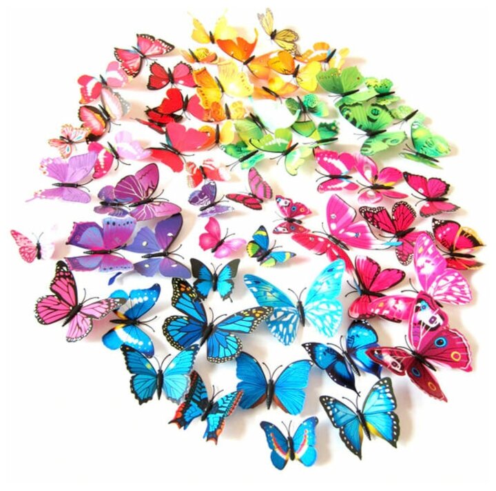 Страна Карнавалия Набор для украшения «Бабочки», 12 шт, цвет фиолетовый - фотография № 2