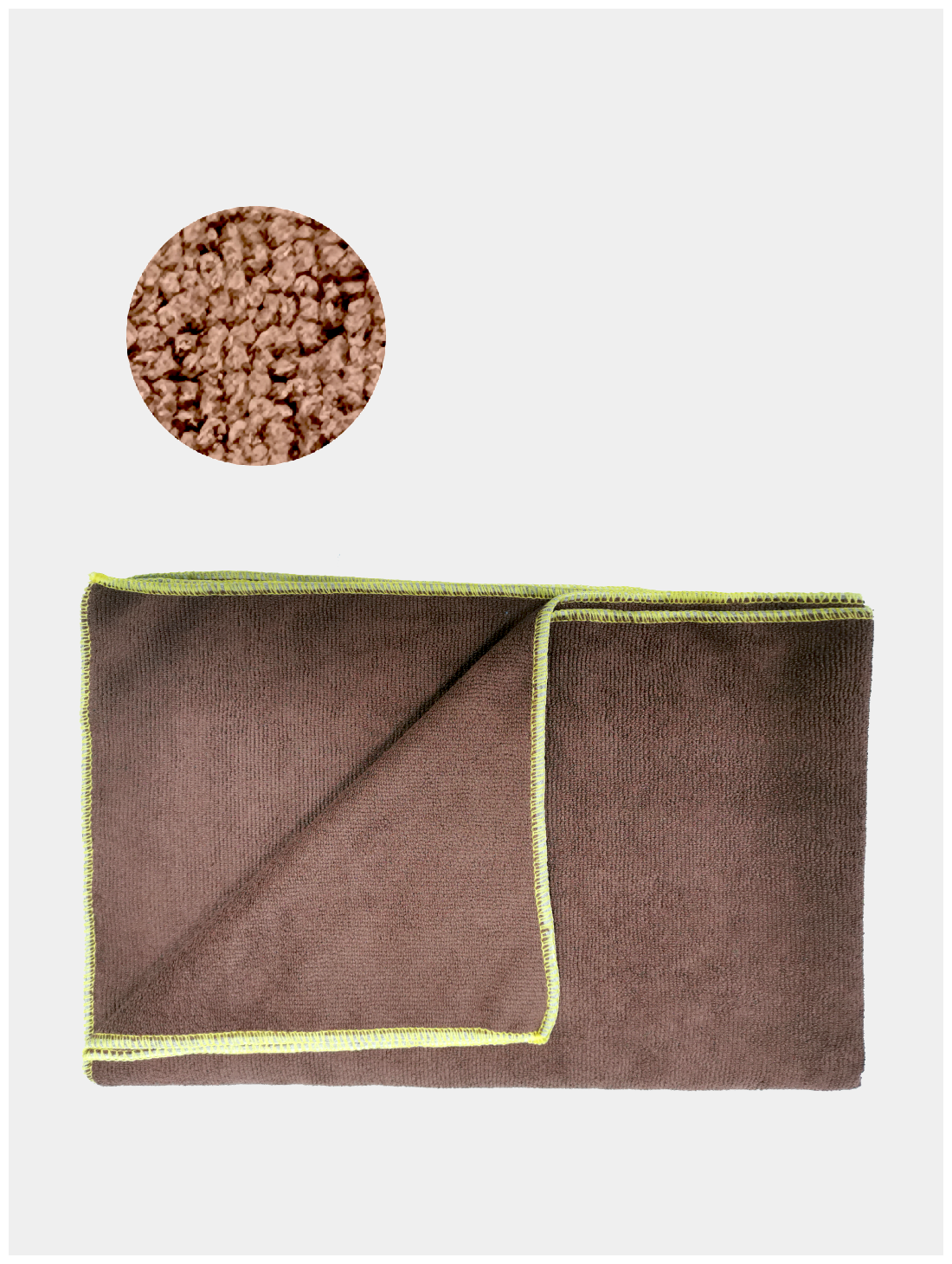 Салфетка из микрофибры, размер 30х50 см, коричневое - фотография № 1