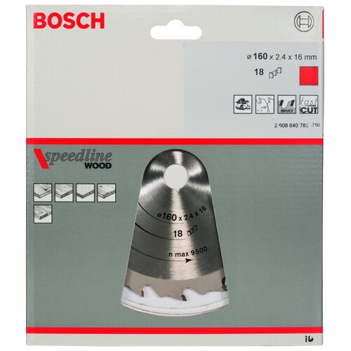 фото Пильный диск bosch 160x16 18 speedline 2608640785