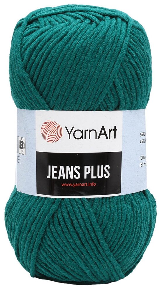 Пряжа YarnArt Jeans Plus 55 % хлопок 45 % акрил 100 г