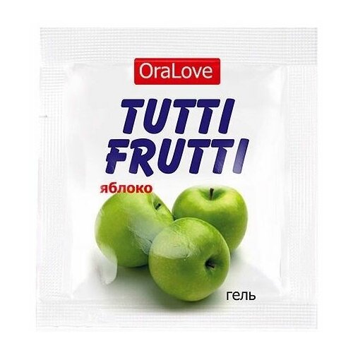Купить Пробник гель-смазки Tutti-frutti с яблочным вкусом - 4 гр., Биоритм, Интимные смазки