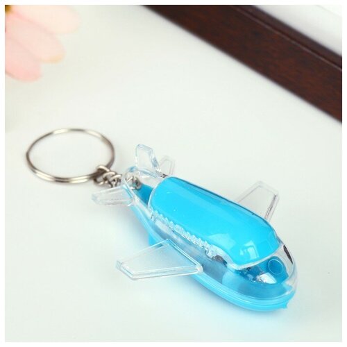 фото Фонарик свет на кольце "самолёт" микс 7х6х1,5 см (12 шт) нет бренда