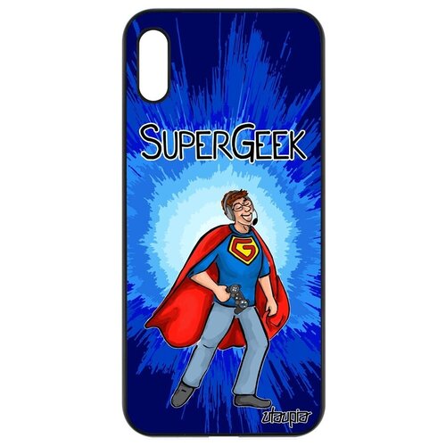 фото Яркий чехол на телефон // honor 8a // "супергик" герой супергерой, utaupia, синий