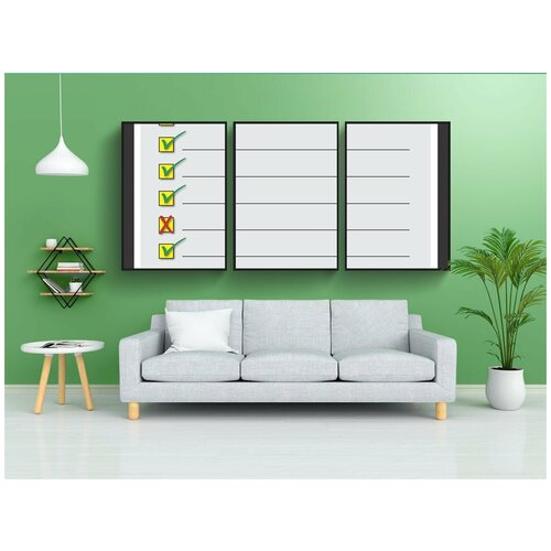 фото Набор модулных постеров для интерьера "контрольный список, сделать, виды деятельности" 60x90 см. в тубусе, без рамки lotsprints