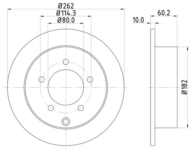 Nisshinbo ND3003K Тормозной диск | зад | (1 шт.)