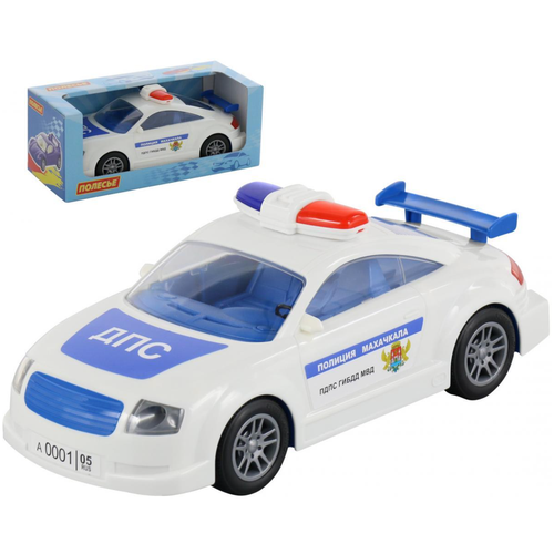 Легковой автомобиль Полесье ДПС Махачкала (66121), 27 см, белый полицейский автомобиль полесье дпс москва 37039 27 см белый синий