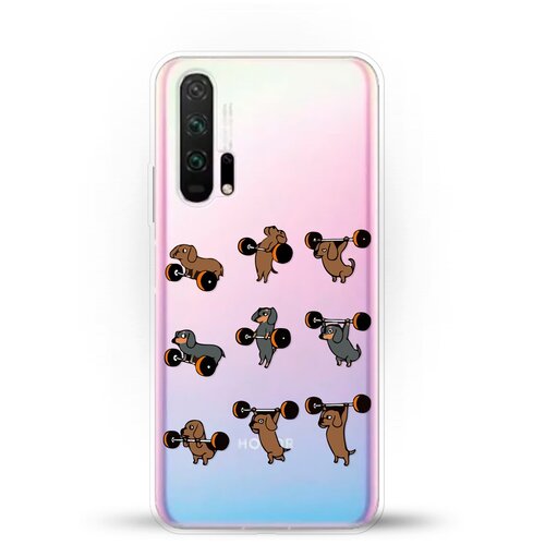 фото Силиконовый чехол спортивные таксы на honor 20 pro andy & paul