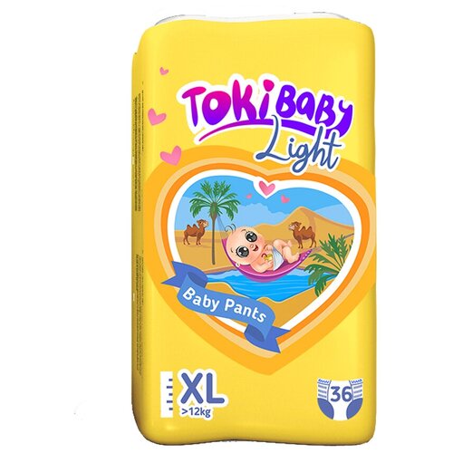 Подгузники трусики детские TokiBABY Light размер 4/L для детей весом 9-14 кг 42шт