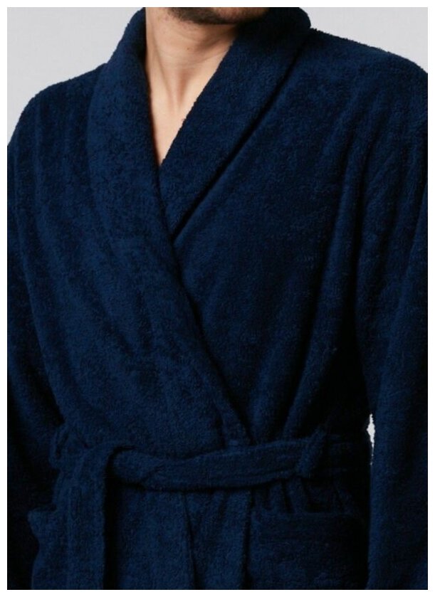 Халат мужской махровый банный с вышивкой Самый лучший мужчина/54-56 - фотография № 7