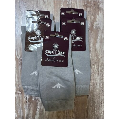 Носки САРТЭКС, 5 пар, 5 уп., размер 44-46, серебряный, серый носки сартэкс 5 пар размер 44 46 белый
