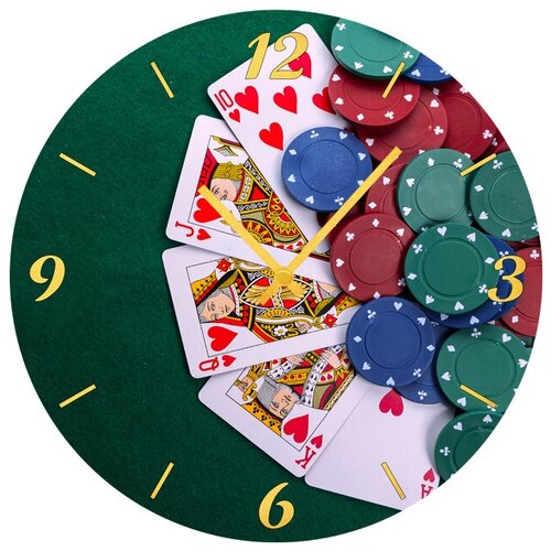 фото Svs настенные часы svs 3001895 азартные игры