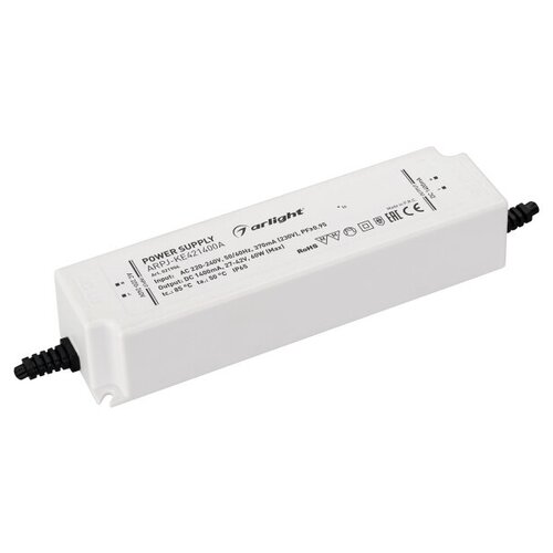 Блок питания ARPJ-KE421400A (60W, 1400mA, PFC) (Arlight, IP65 Пластик, 5 лет)