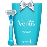 Venus Smooth Набор Бритвенный станок с 1 сменной кассетой + гель для бритья Satin Care - изображение