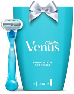 Фото Venus Smooth Набор Бритвенный станок с 1 сменной кассетой + гель для бритья Satin Care