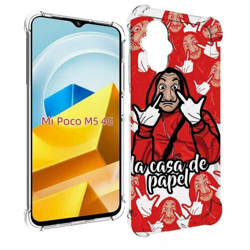 Чехол MyPads комикс-бумажный-дом для Xiaomi Poco M5 задняя-панель-накладка-бампер