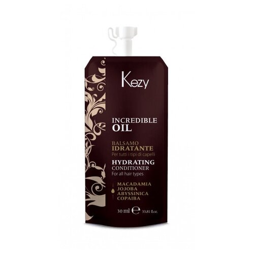 KEZY Incredible Oil Кондиционер увлажняющий и разглаживающий для всех типов волос, 30 мл