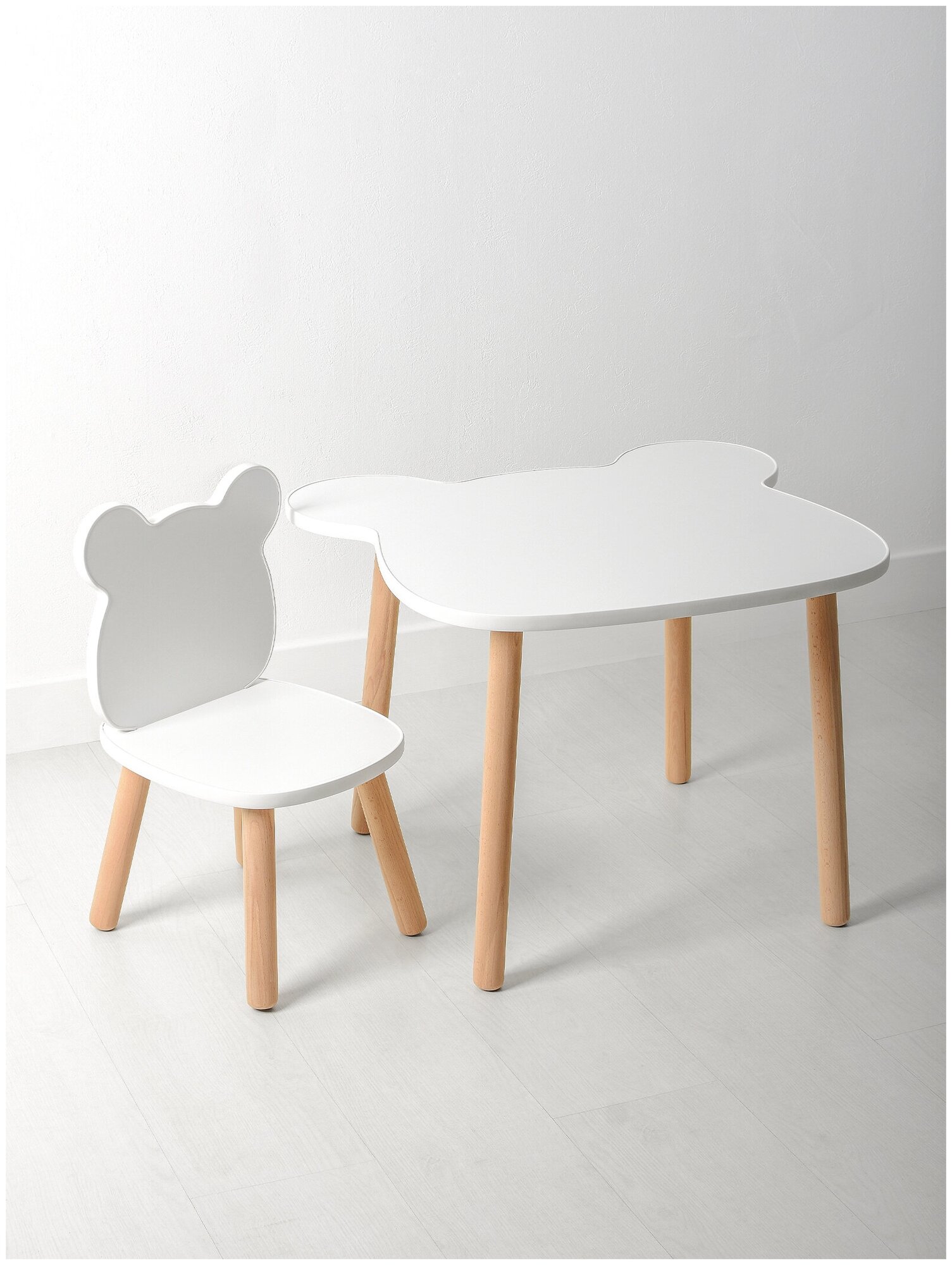 Детский стол и стул деревянный Мега Тойс ЛДСП Комплект детской мебели Мишка - фотография № 10
