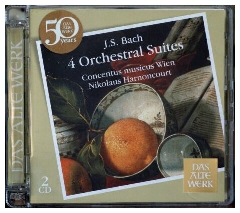Компакт-диски, Warner Classics, NIKOLAUS HARNONCOURT - J.S. Bach: Orchestral Suites 1-4 (2CD)