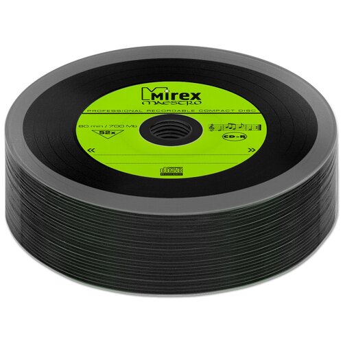 Диск Mirex CD-R 700Mb 52X MAESTRO Vinyl bulk, упаковка 25 шт. (5 цветов по 5 дисков) диск mirex cd r 700mb 52x maestro vinyl bulk упаковка 25 шт 5 цветов по 5 дисков