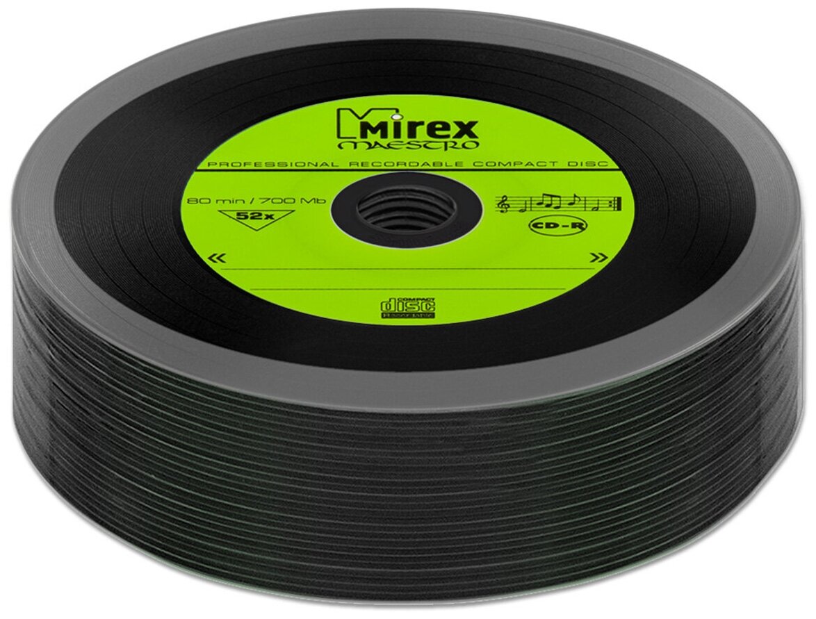 Диск Mirex CD-R 700Mb 52X MAESTRO Vinyl (под винил) микс 5 цветов