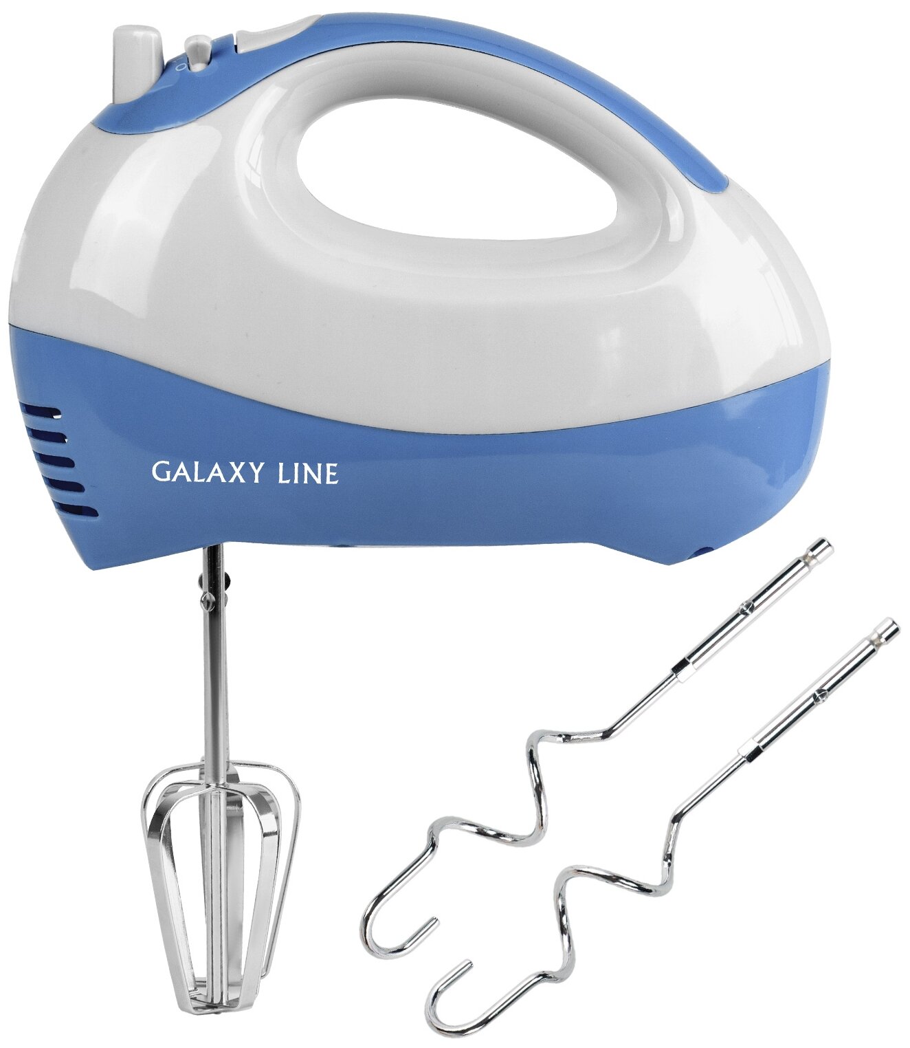 Миксер ручной Galaxy Line GL 2224 400Вт белый/синий