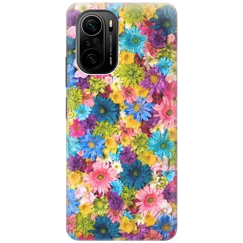 фото Силиконовый чехол на xiaomi poco f3 / сяоми поко ф3 с принтом "поле разноцветных цветов" gosso