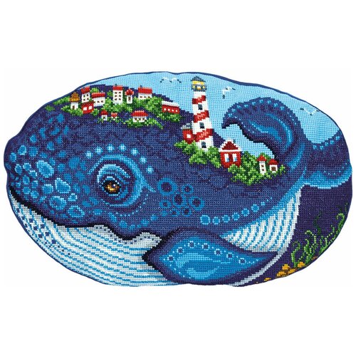 фото Набор для вышивания panna "подушка кит" 43x28,5 см