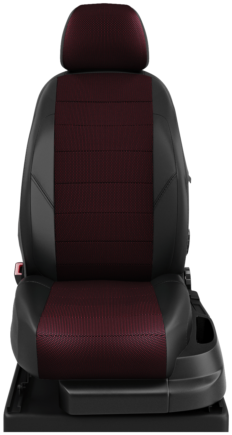 Чехлы на сиденья Hyundai Solaris 2 с 2017-н.в. седан, хэтчбек 5 мест красный-чёрный HY15-0607-KK6