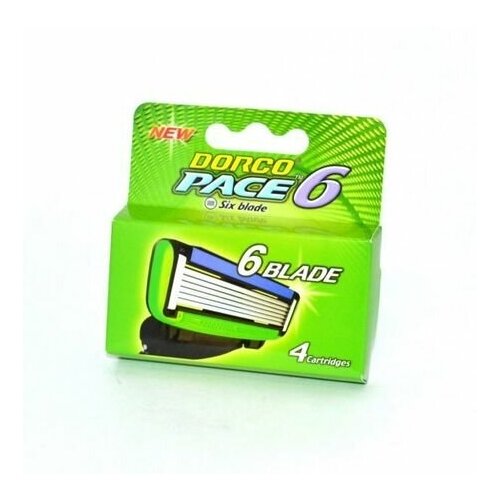 Dorco Pace 6 Сменные кассеты для бритья с 6 лезвиями 4шт.