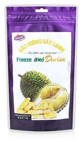 Freeze dried Durian , Натуральный Сушеный дуриан , Сублимированный дуриан, 60г.