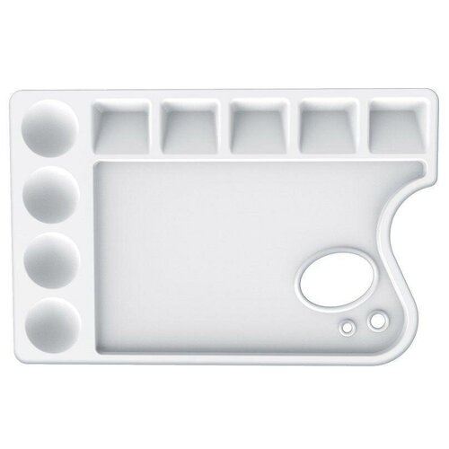 Палитра для красок Луч пластиковая прямоугольная с отверстием 23х15см 29С 1729-08 50шт 2984₽