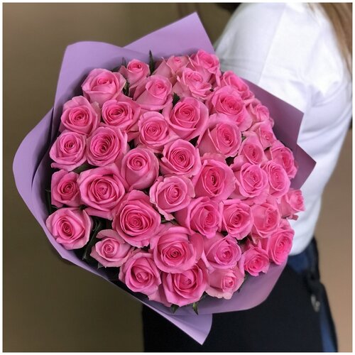 Букет из 41 розовой розы (40 см).