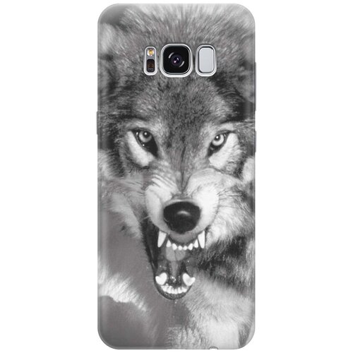 фото Gosso ультратонкий силиконовый чехол-накладка для samsung galaxy s8 с принтом "волчий оскал"