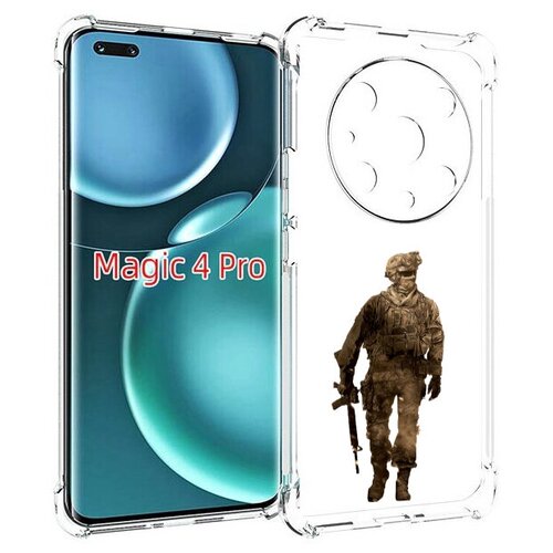 Чехол MyPads call-of-duty мужской для Honor Magic4 Pro / Magic4 Ultimate задняя-панель-накладка-бампер