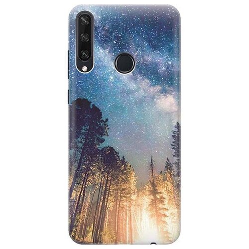 фото Ультратонкий силиконовый чехол-накладка для huawei y6p с принтом "млечный путь" gosso