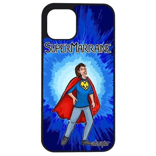 фото Яркий чехол для мобильного // apple iphone 12 mini // "суперкрестная" мама рисунок, utaupia, серый