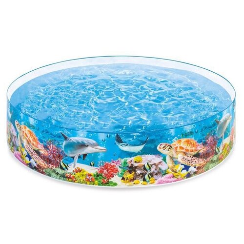 Бассейн для детей Intex 58472NP Deep Blue Sea Snapset Pool 244х46см, 3+