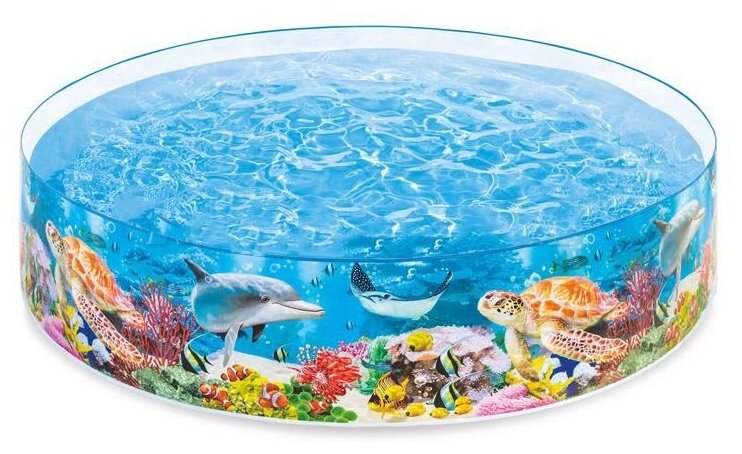 Бассейн для детей Intex 58472NP "Deep Blue Sea Snapset Pool" 244х46см, 3+