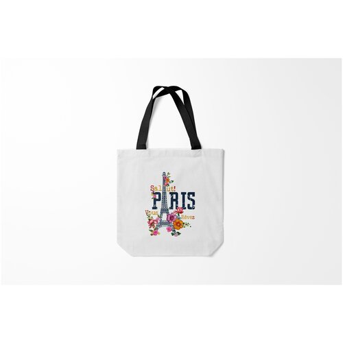 фото Сумка-шоппер / 40х40 см / туристические / париж burnettie