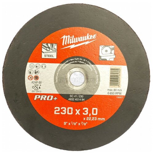 Отрезной диск PRO+ (230х22.2 мм; 1шт.) Milwaukee 4932451494