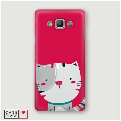 фото Чехол пластиковый samsung galaxy grand prime кот в заплатках case place