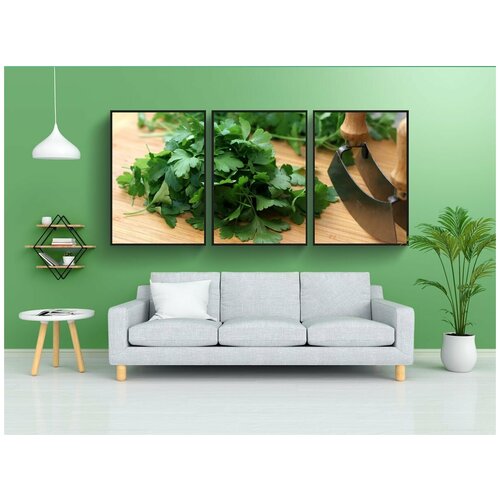 фото Набор модулных постеров для интерьера "parsely, травы, hack" 60x90 см. в тубусе, без рамки lotsprints