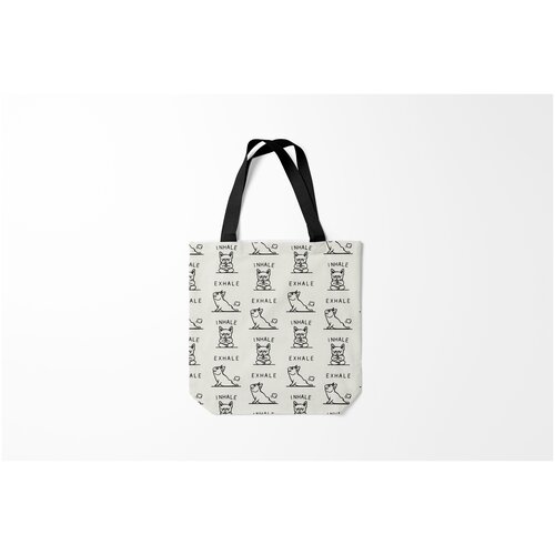 фото Сумка-шоппер / 40х40 см / собаки / бульдог inhale burnettie