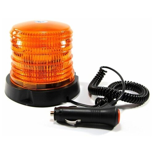 Маяк проблесковый PRO 30 LED AMBER 12-24 В 2 режима на магните IP67/ на крышу/ авто/ грузовик/ эвакуатор/ МТЗ/ спецмашина