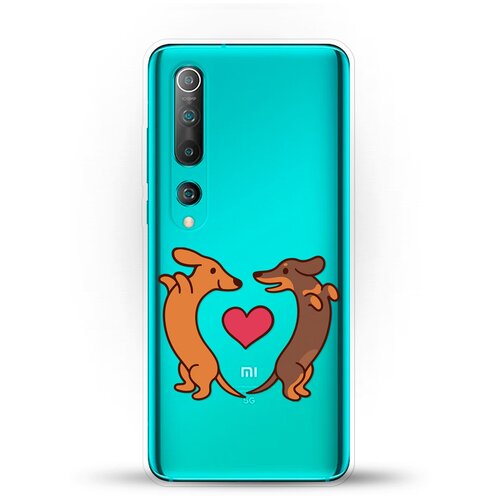фото Силиконовый чехол love таксы на xiaomi mi 10 pro andy & paul