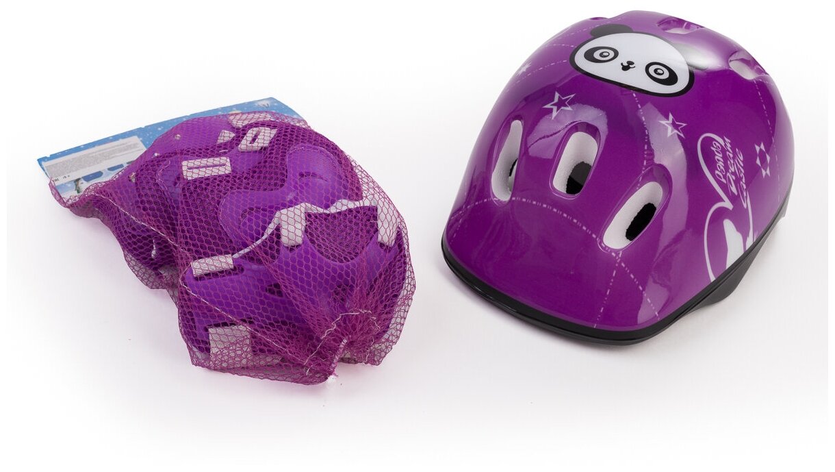 Комплект защиты SXRIDE JHT01 Panda Purple, 5-15 лет