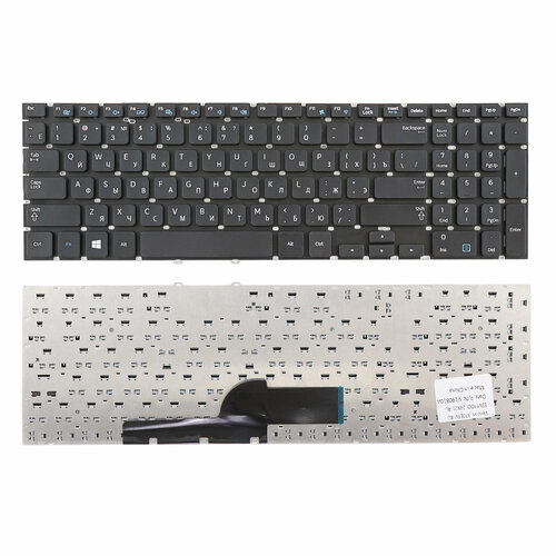 клавиатура keyboard для samsung np270e5e np300e5v np350v5c np355v5c np355v5x ba59 03270c Клавиатура для ноутбука Samsung NP300E5V, NP350V5C, NP355E5C черная без рамки