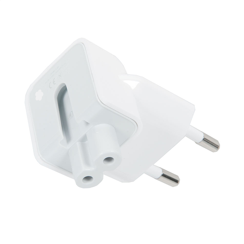 Адаптер-переходник Europlug (Евровилка) для блоков питания Apple MacBook/iPad/iPhone, белый блок питания для ноутбуков apple 96w usb c mx0j2zm a белый eac