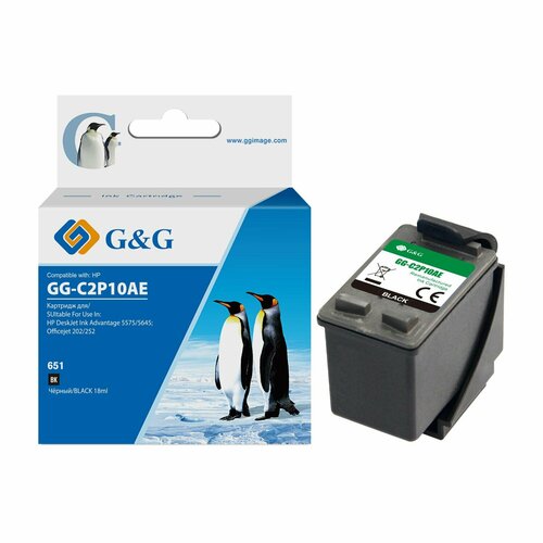 G&G GG-C2P10AE картридж струйный (HP 651 - C2P10AE) черный 12 мл