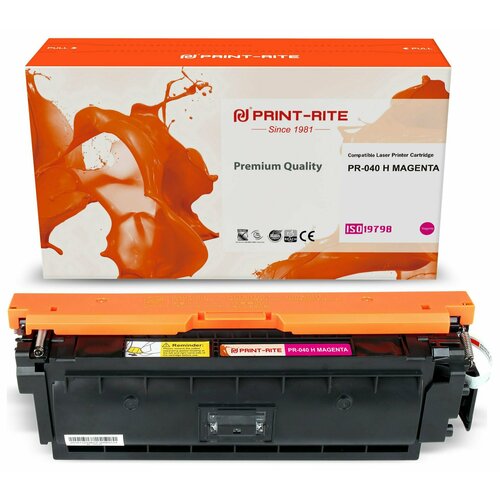 Print-Rite PR-040 H MAGENTA картридж лазерный (Canon 040HM - 0457C001) пурпурный 10000 стр картридж лазерный print rite tfca3sbpu1j pr 725x 725x black 3000стр для canon i sensys 6000 6000b pr 725x